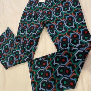 ZARA Geometric Flare Pants with Tags - Multicolored